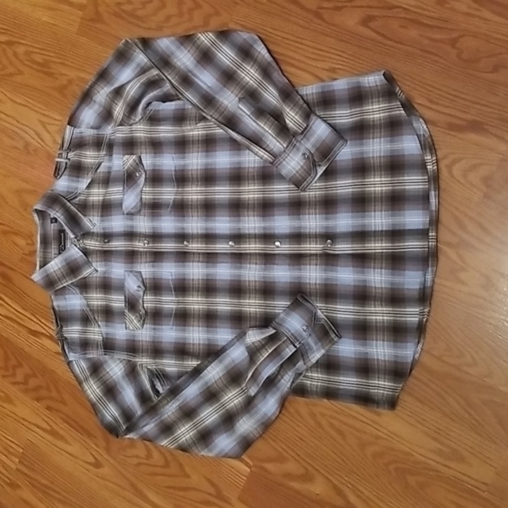 7 Diamond western snap‎ down shirt lg